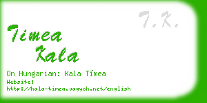 timea kala business card